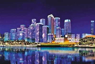 重慶江北嘴添新夜景 “夢幻燈光秀”今年再升級